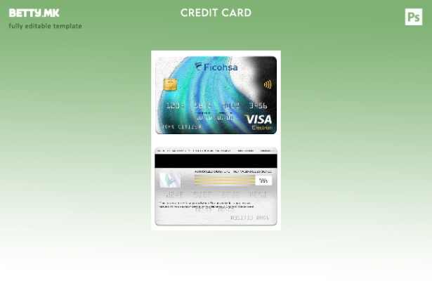 Модерен стил Никарагва Banco Ficohsa банка виза електронска картичка шаблон